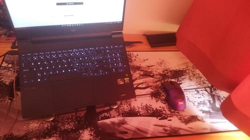 Customer photo review of Japanese Garden White | Mousepad
