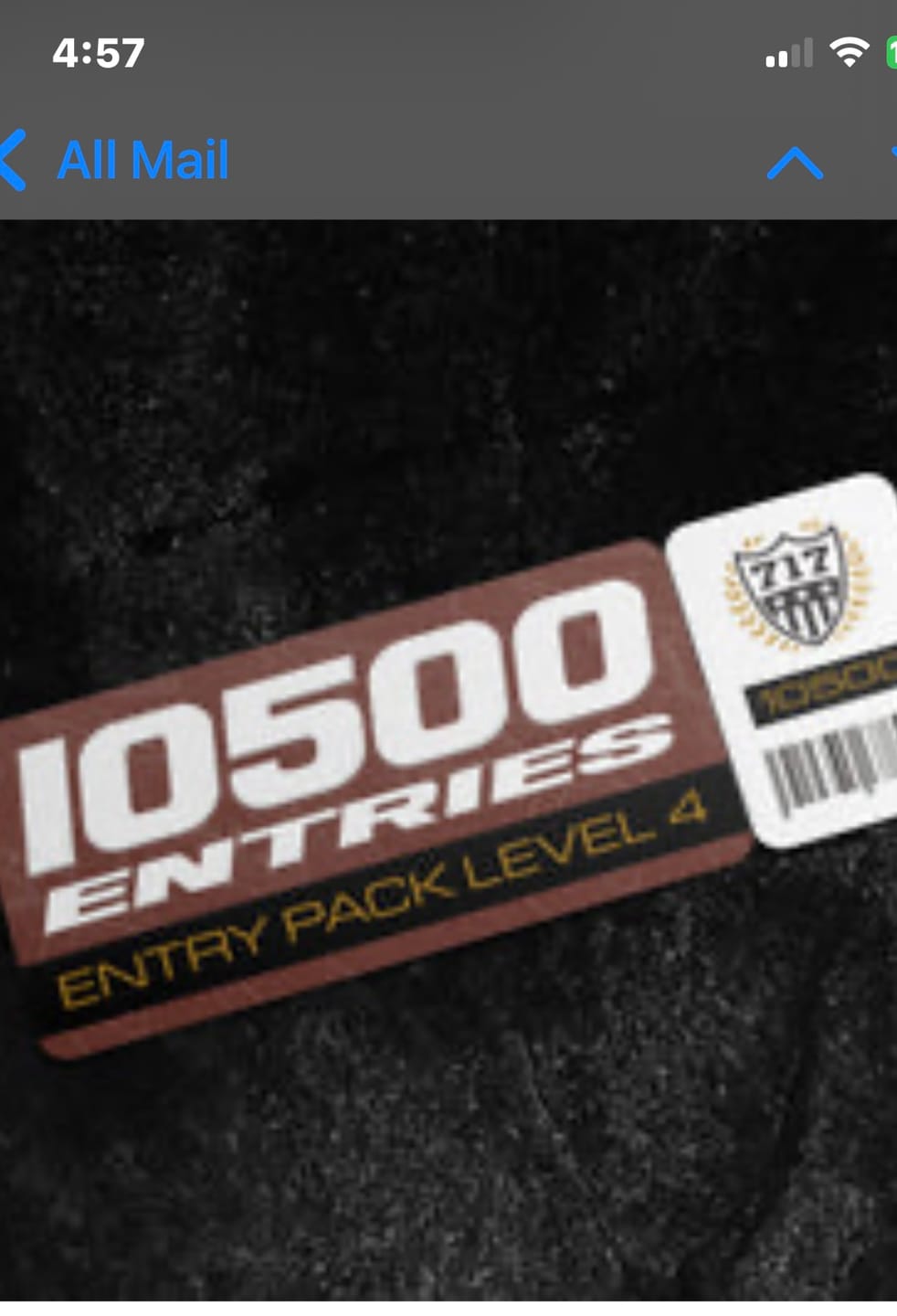 Customer photo review of ENTRY PACK LEVEL 4 - 10,500 ENTRIES