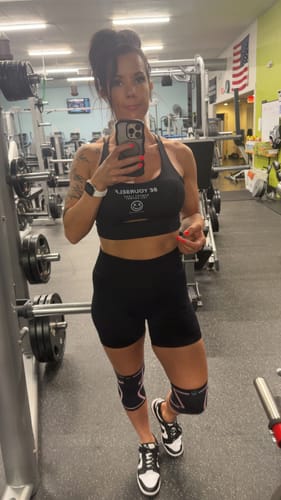 Customer photo review of Salty Savage Ladies “Be Yourself” Peekaboo Sports Bra