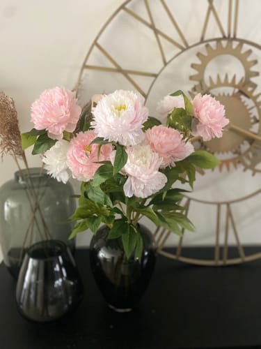 Customer photo review of Zijden Pioenrozen - Zomer Mix (6 stengels/ 18 bloemhoofdjes)