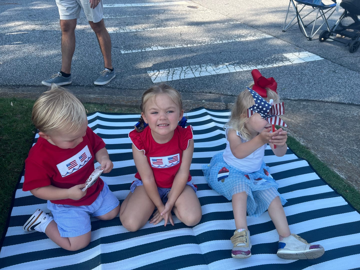 Customer photo review of Smocked Flag Red Shirt