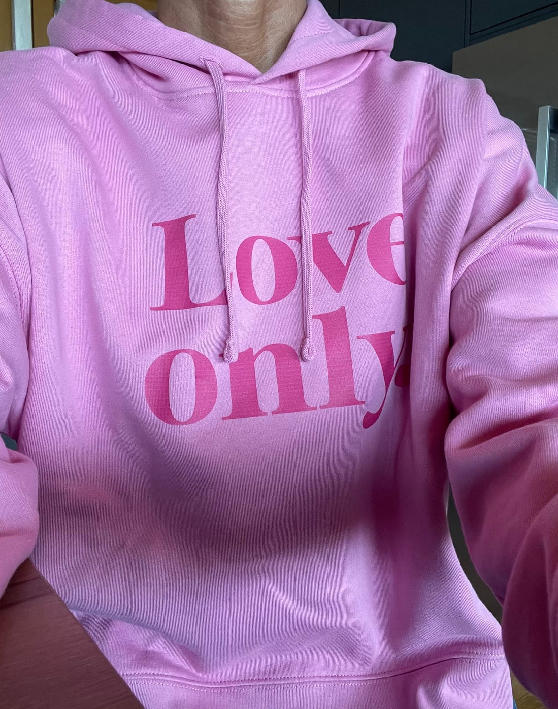 Customer photo review of Boxcut Hoodie "LOVE ONLY."