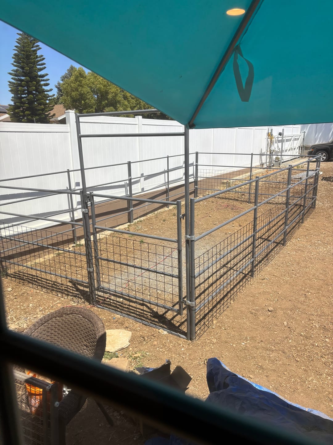 Customer photo review of 12x24 Horse Stall Kit (4-Rail)