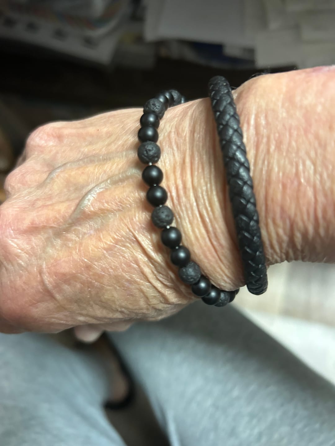 Customer photo review of Natural Stone Magnetic Bracelet