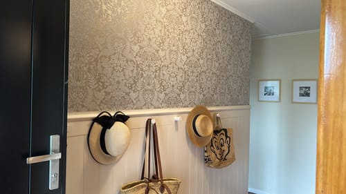 Customer photo review of Loxley - Floral Tapestry Wallpaper - Taupe- Discontinuing