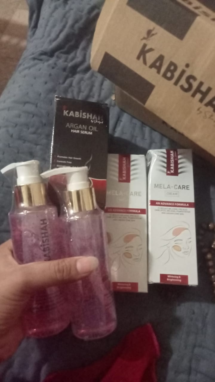 Customer photo review of Argan Oil Hair Serum