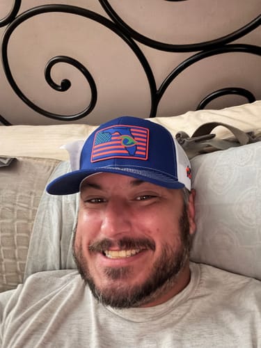 Customer photo review of Richardson 112 Core Blue Florida Performance Trucker Hat
