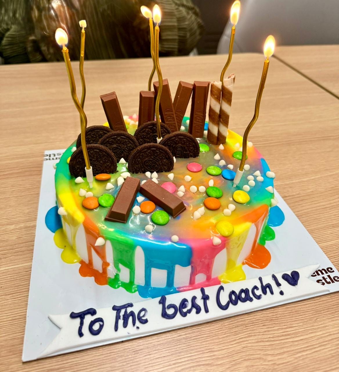 Customer photo review of Colorful Drip Cake