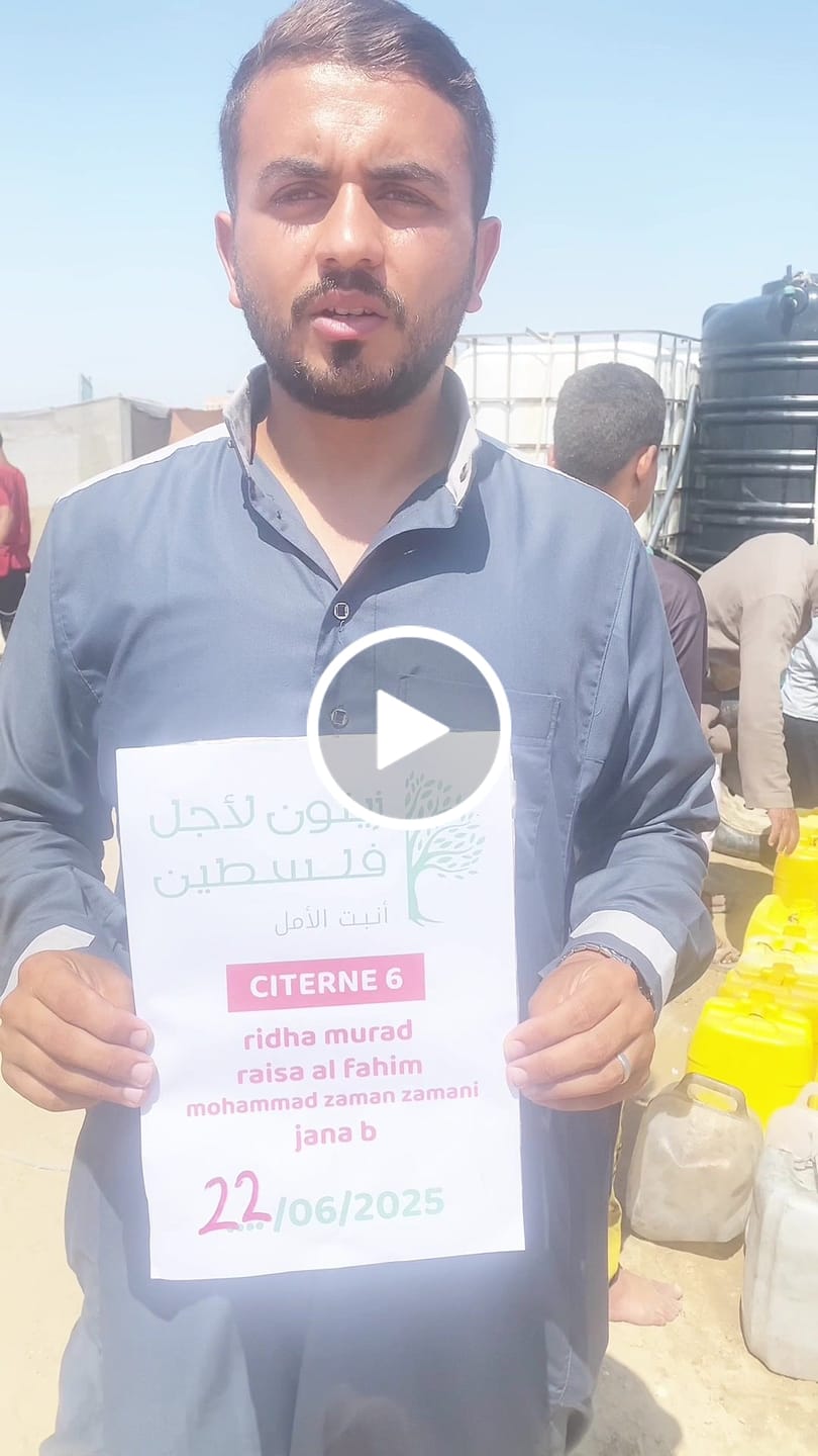 Customer video review of Water tank for Palestine
