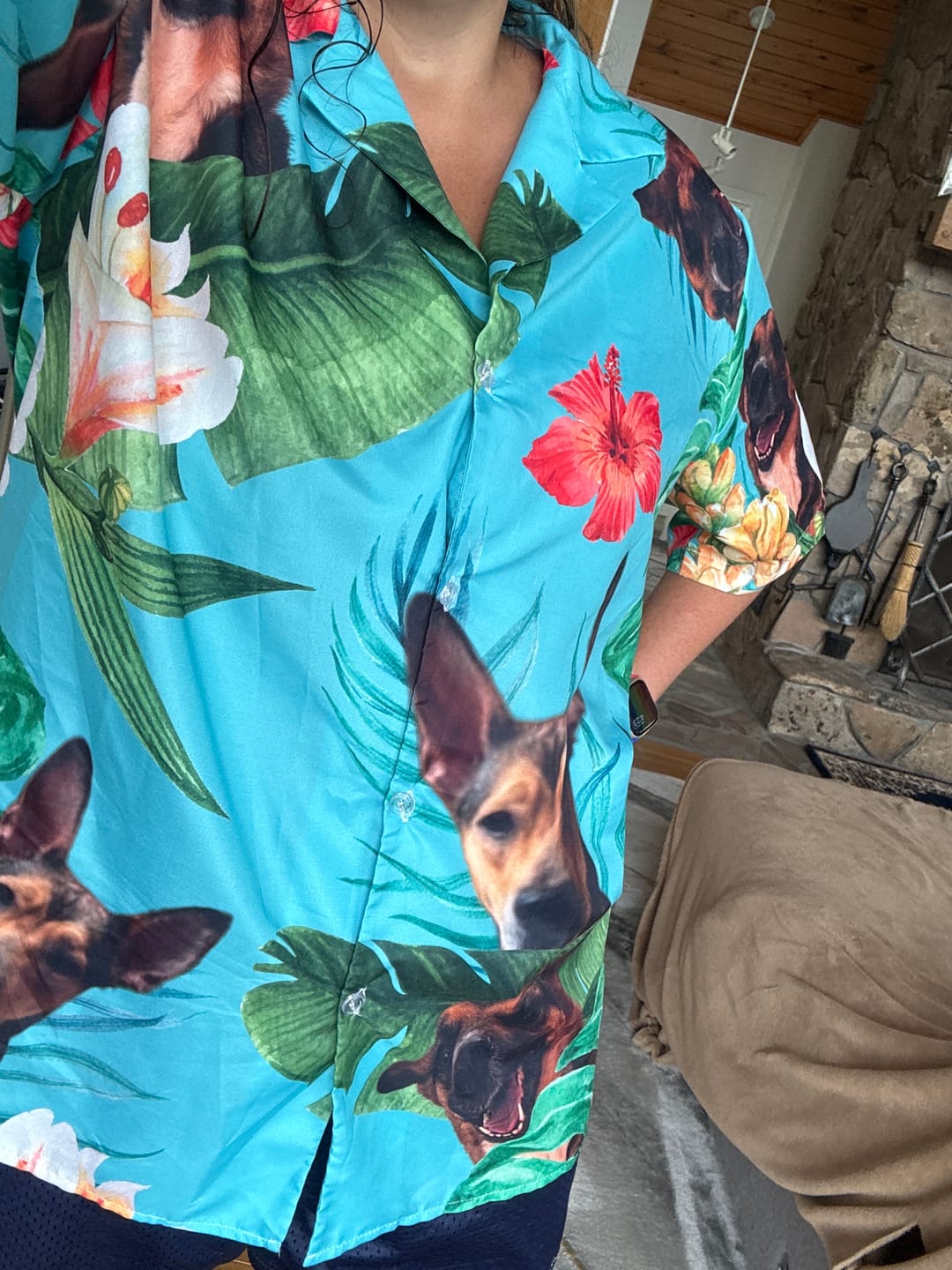 Customer photo review of Your photo - Personalized Hawaiian Shirt