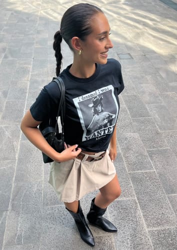 Customer photo review of wanted baby tee