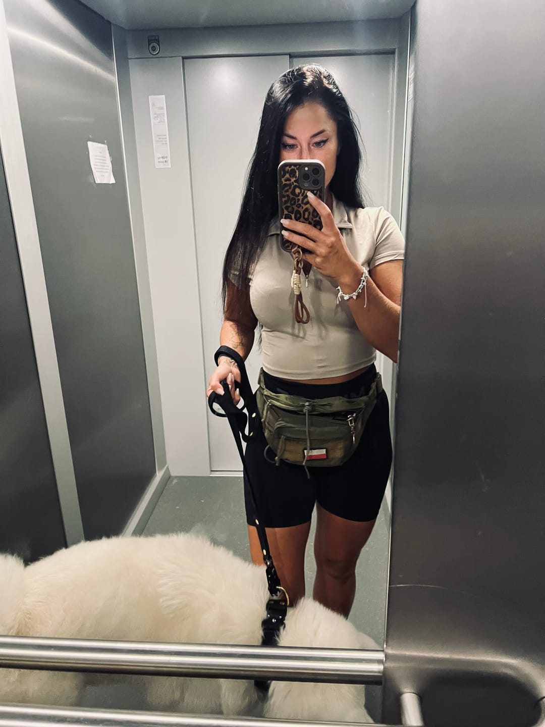Customer photo review of Smycz nylonowa Walk Leash – Golden Edition Czarna