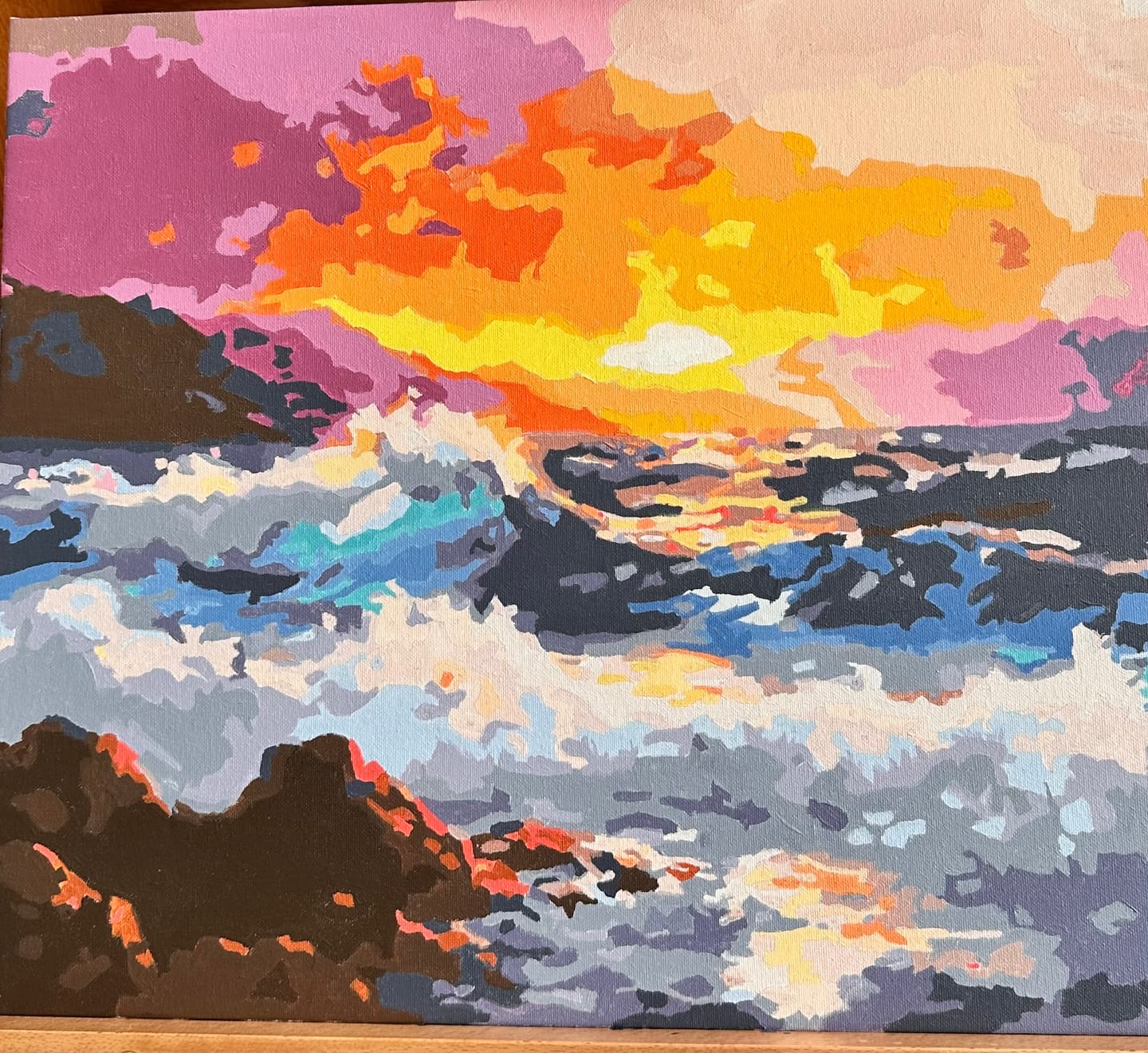 Customer photo review of Dramatic Seaside Sunset