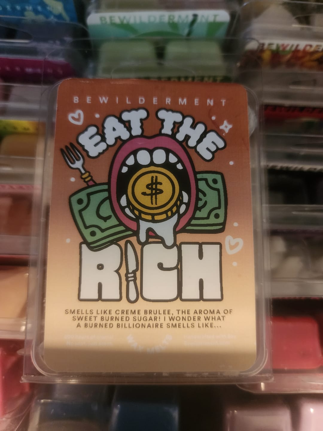 Customer photo review of Eat The Rich Wax Melts