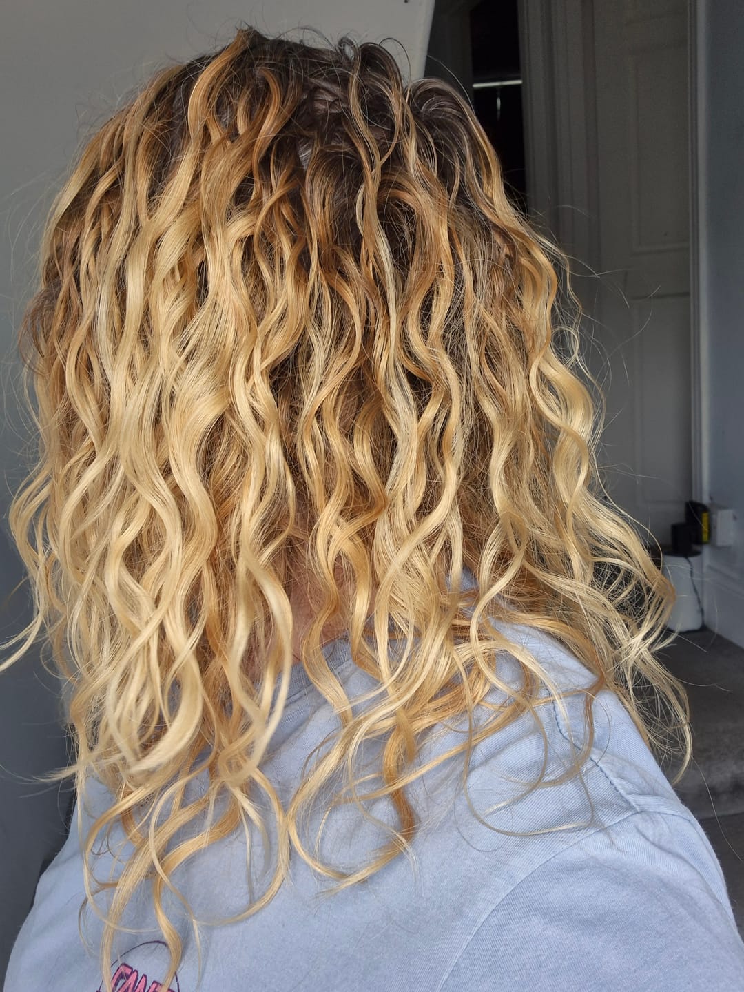 Customer photo review of Flaxseed & Kalahari Melon Curl Defining Custard