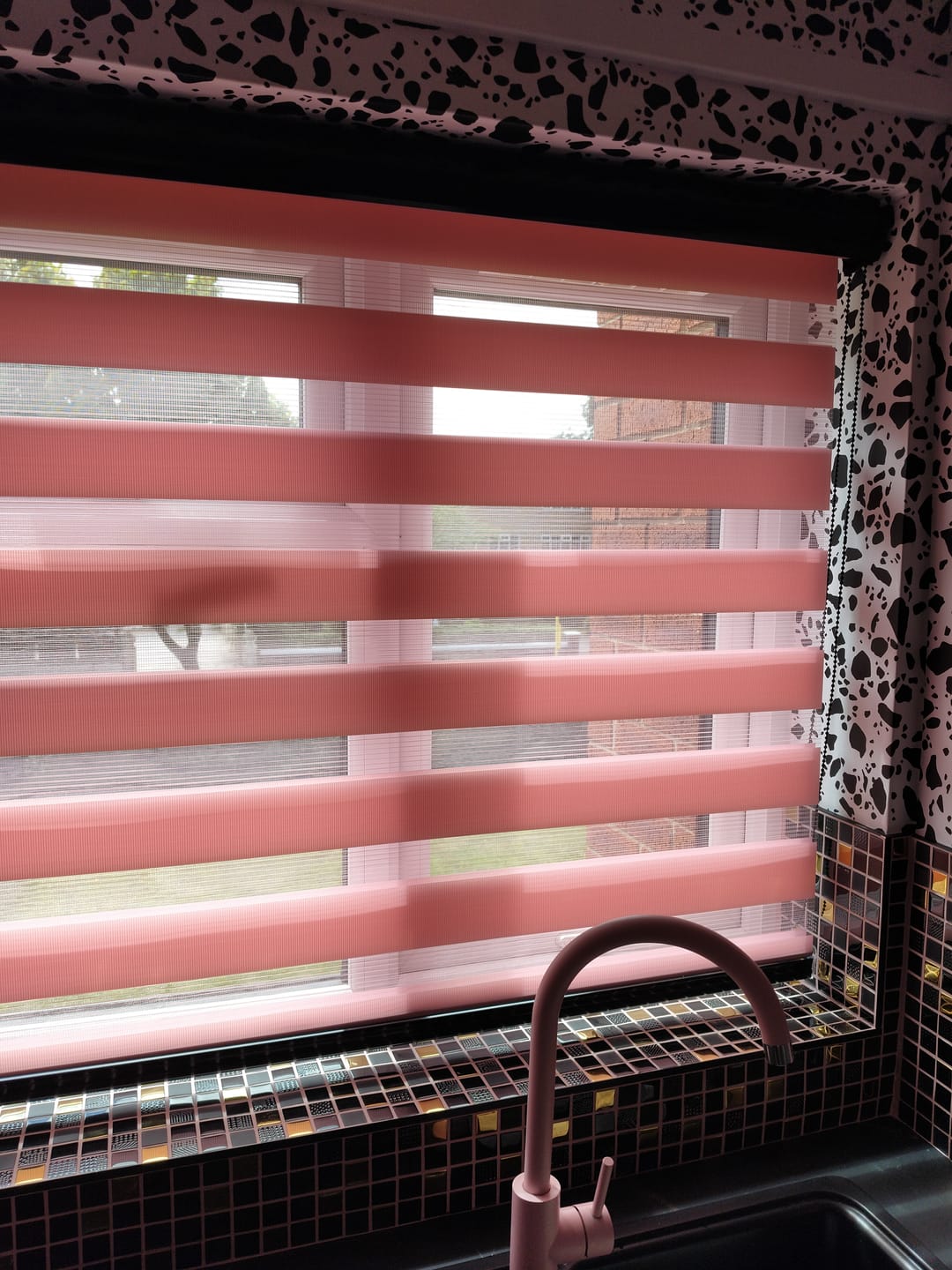 Customer photo review of Bliss Candy Pink Day & Night Blinds
