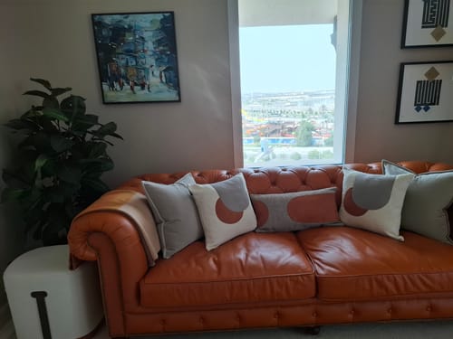 Customer photo review of 45*45cm Ebarza Buck Patchwork Cushion ECC134