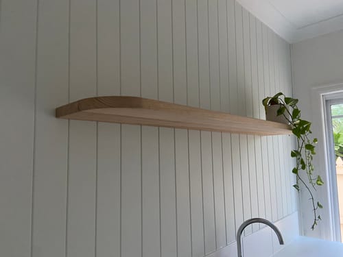 Customer photo review of Curved Floating Shelf