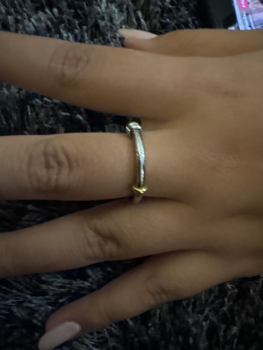 Customer photo review of Anillo Con Tres Mini Argollas
