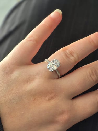Customer photo review of The Eloise Oval Sapphire Engagement Ring