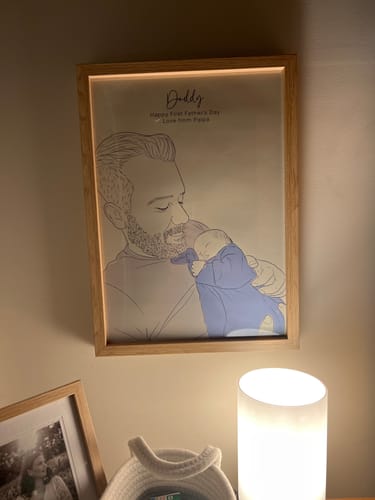 Customer photo review of Fatherhood Custom Sketch