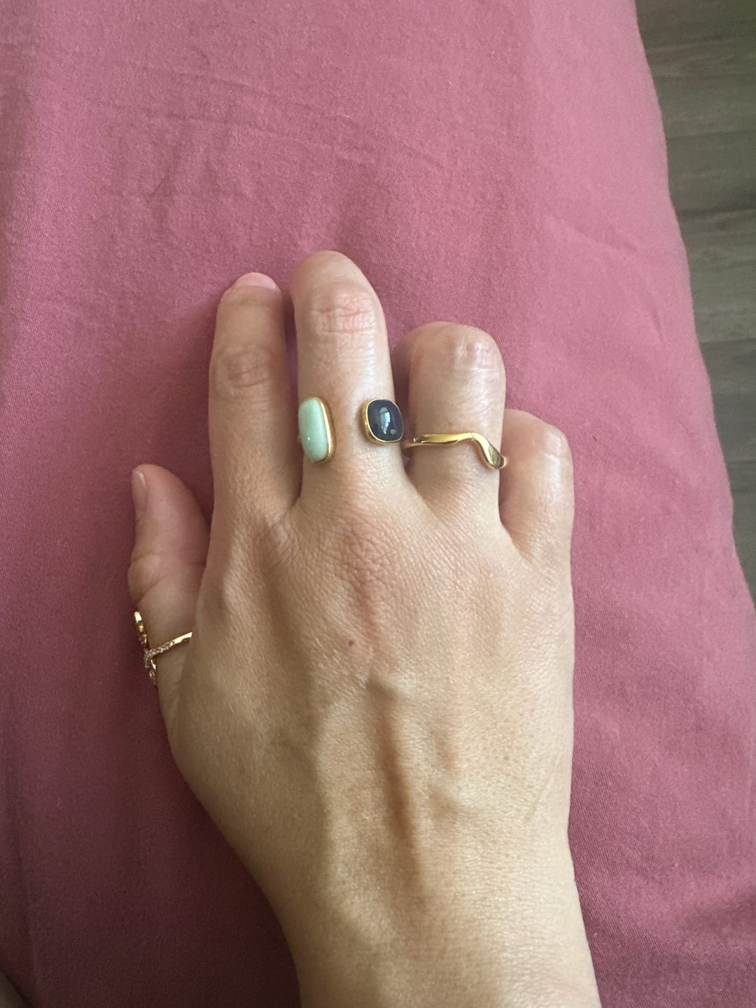 Customer photo review of Aquamarine Wrap Ring