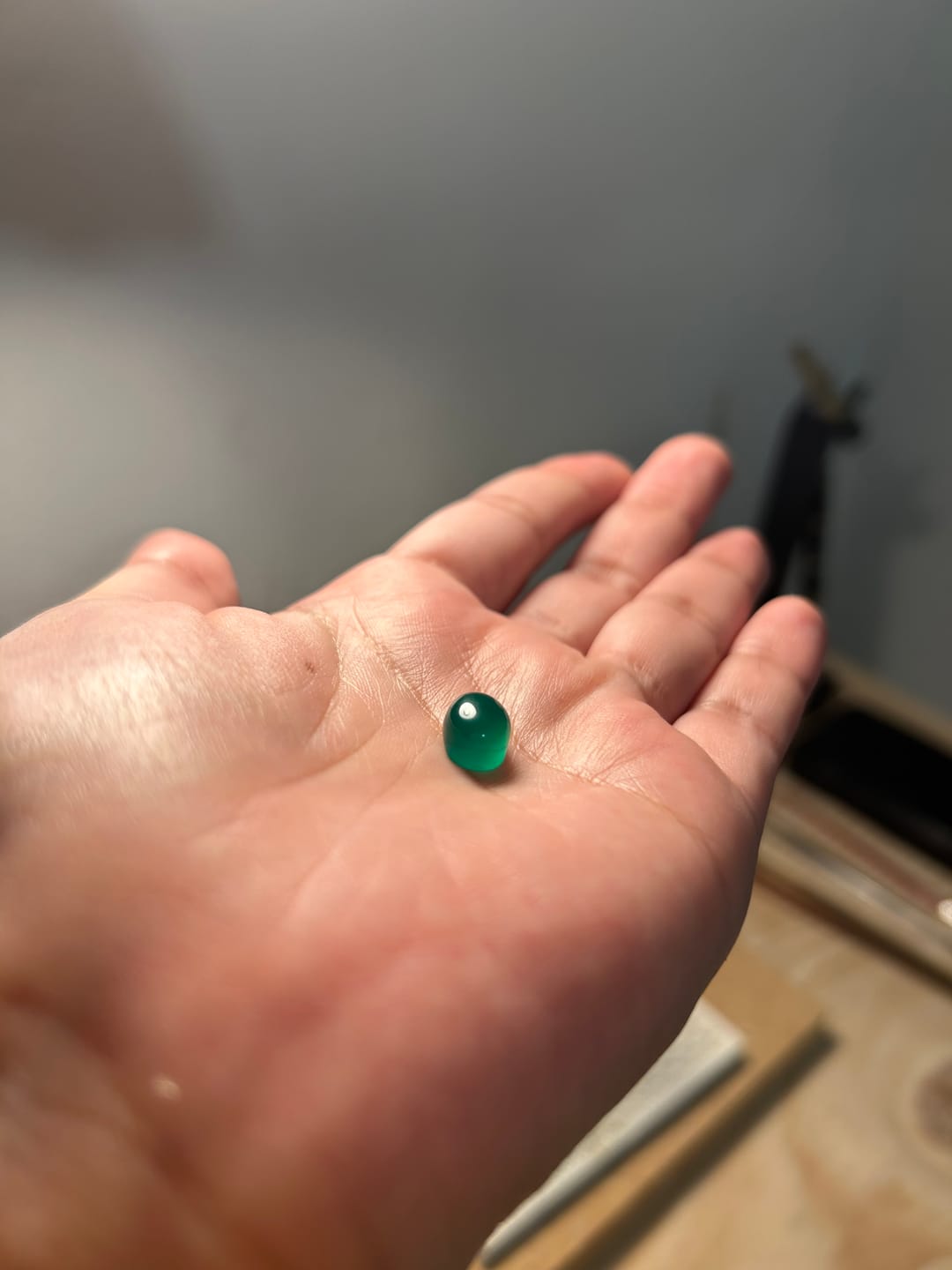 Customer photo review of ÓNIX VERDE NATURAL OVALADO  10x8 MM