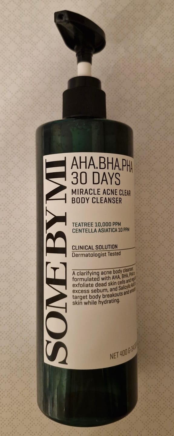 Customer photo review of Attīroša dušas želeja problemātiskai ādai SOME BY MI AHA.BHA.PHA 30 Days Miracle Acne Body Cleanser