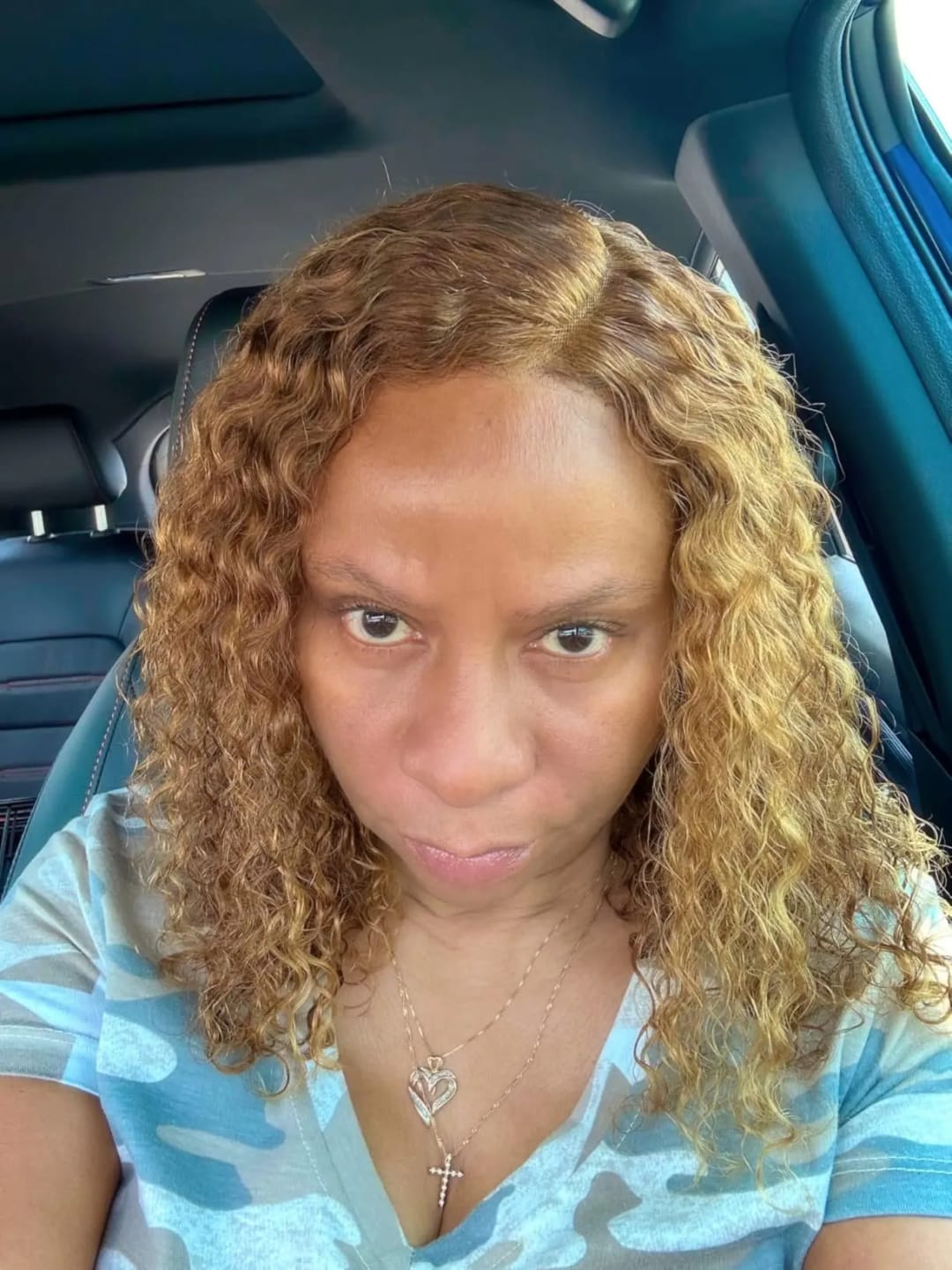 Customer photo review of Deep Wave 100% Human Hair Wig — Honey Blonde | KIMLUD