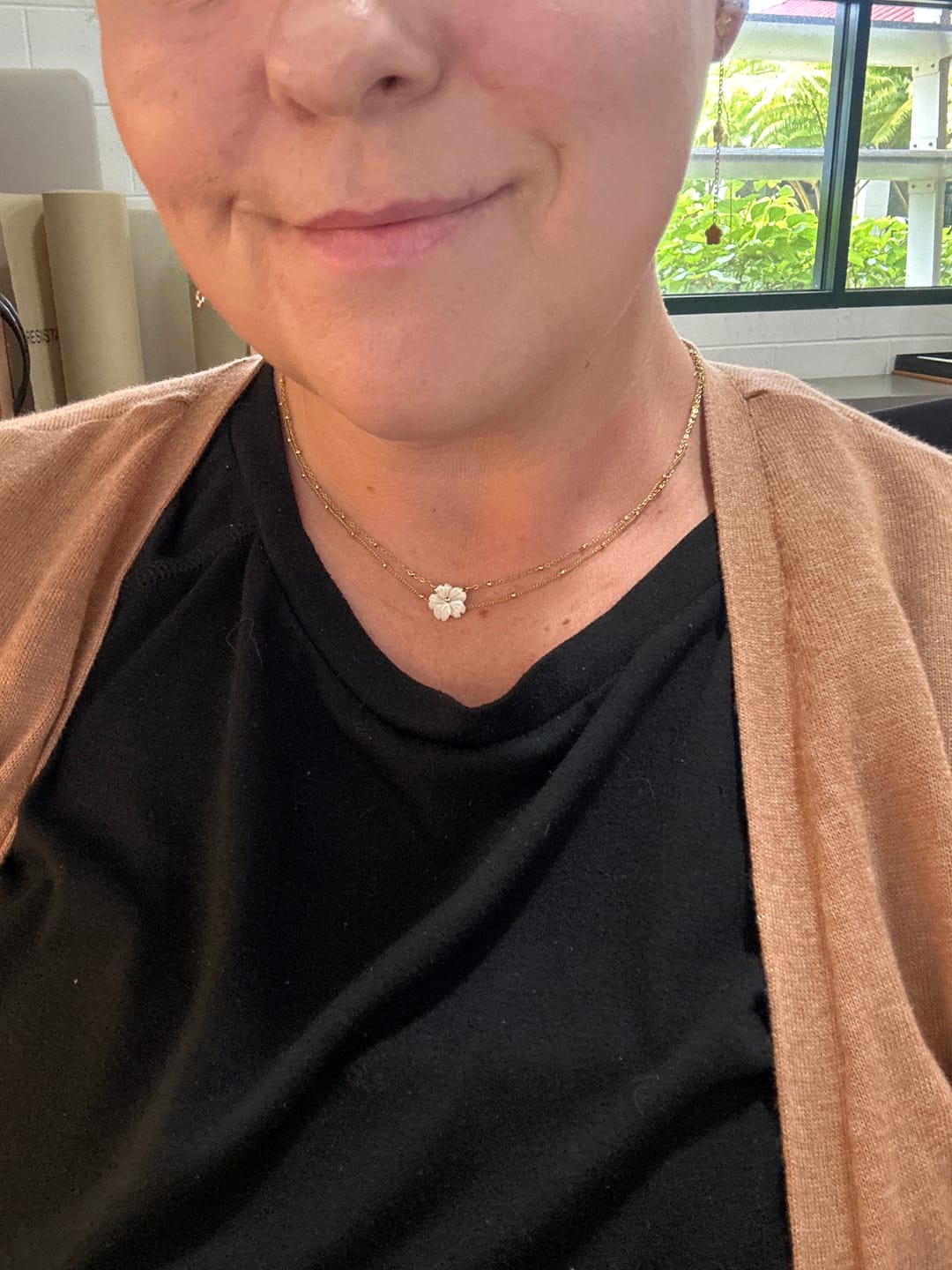 Customer photo review of White Blossom Flower Necklace