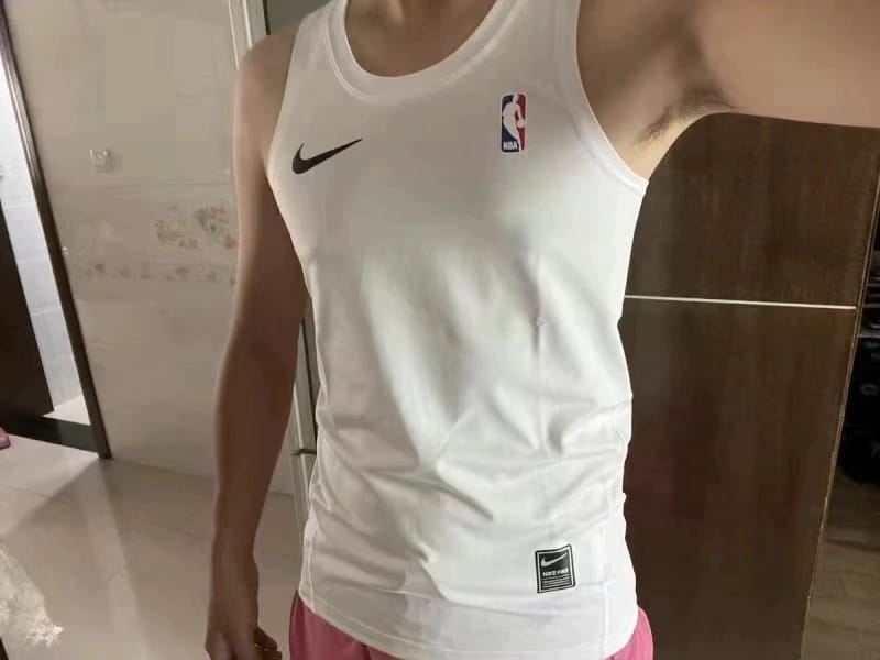 Customer photo review of Elite Pro White Compression Tank Top