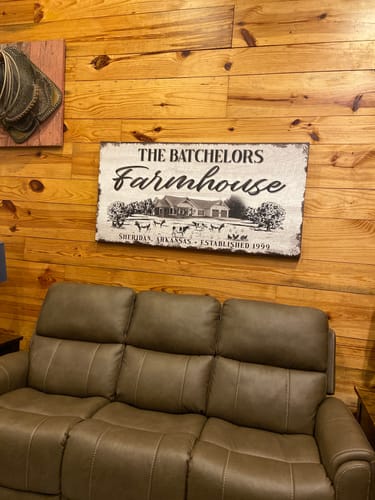 Customer photo review of Custom Farmhouse Sign