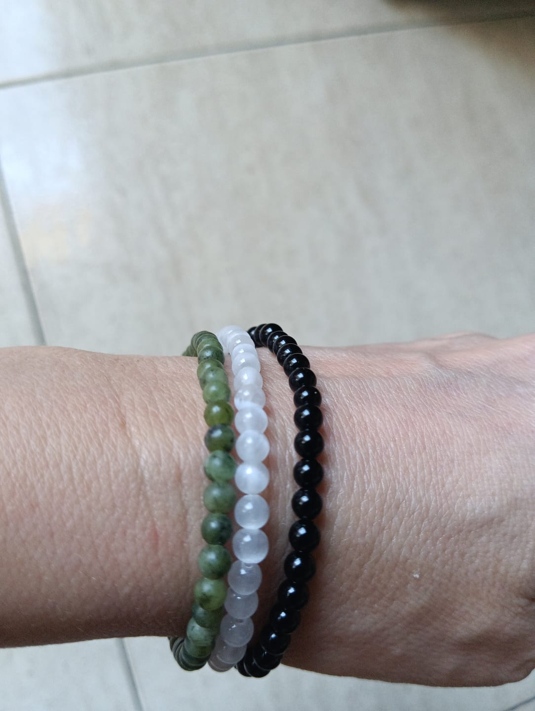 Customer photo review of Pulsera Turmalina negra | 4mm | Limpieza - Protección
