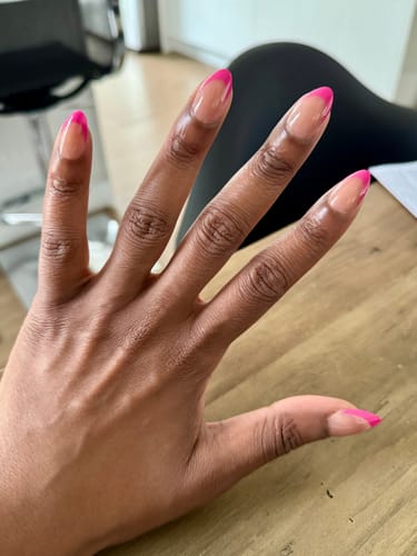 Customer photo review of XCOATTIPS® Pink Pastel French Kit - Short Almond