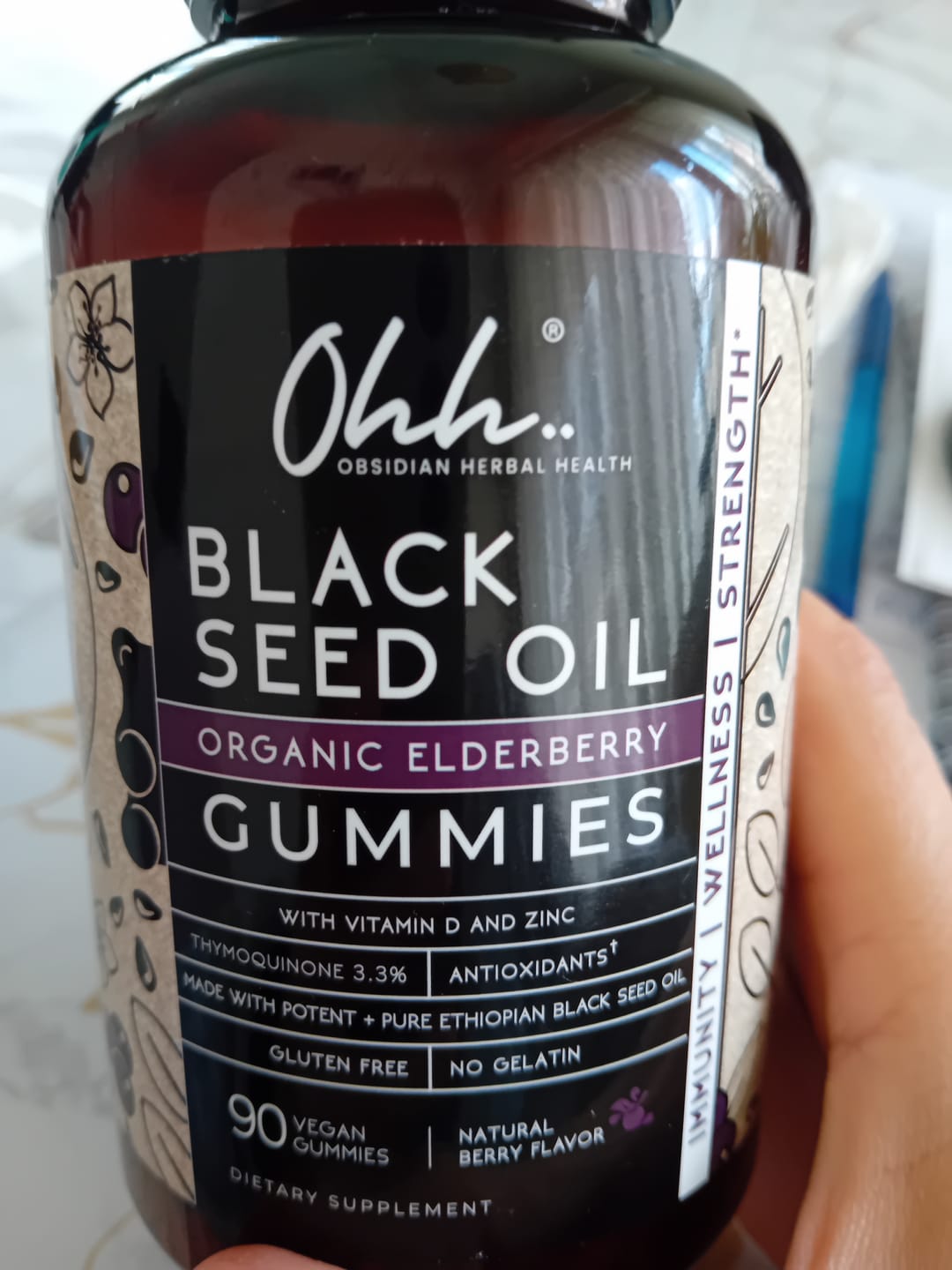 Customer photo review of Organik Çörek Otu Yağlı Mürver Gummies