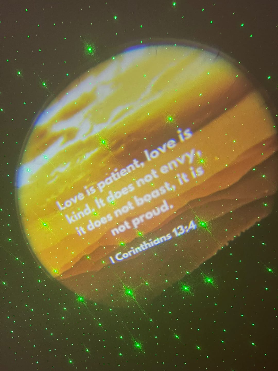 Customer photo review of (KIDS GIFTING BUNDLE) Bible Galaxy Full Set (Bible Jar + Projector)