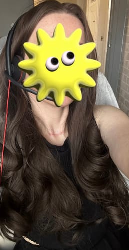 Customer photo review of JBEXTENSION 26 Inches Curly Women Cold Brown Wig Pre-Cut Frontlace Glueless Wig EMMIE BROWN
