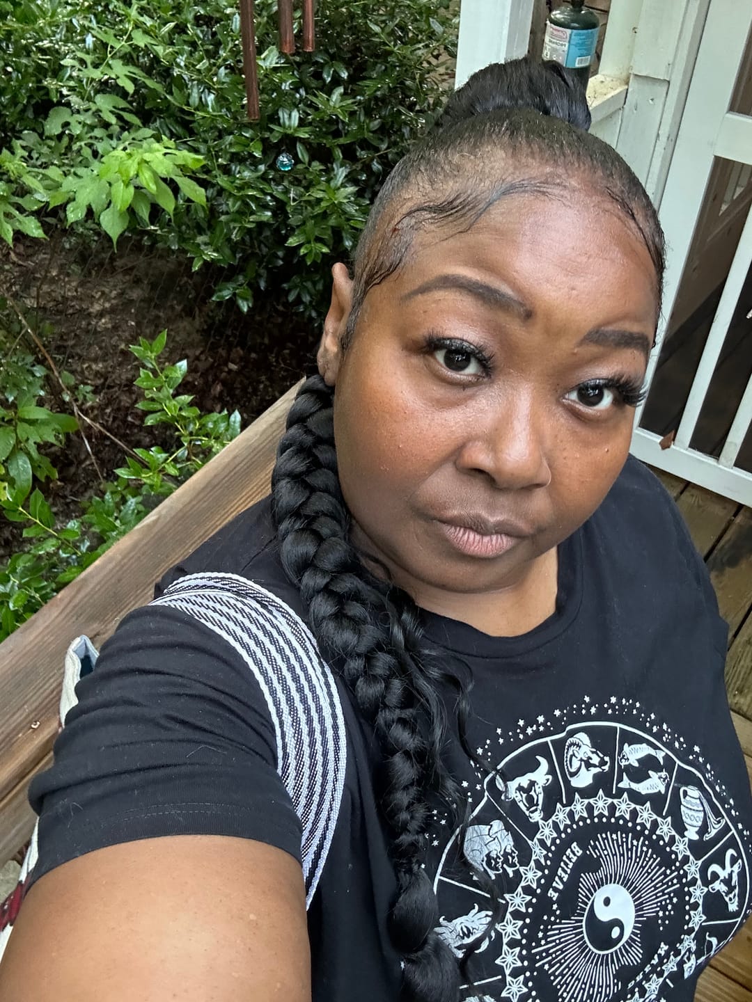 Customer photo review of Shake N Go Equal Goddess Box Braided Drawstring Ponytail - BOHO JUMBO BRAID GODDESS PONYTAIL 30"