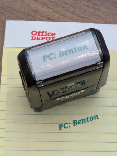 Customer photo review of Rectangular Self-Inking Stamp