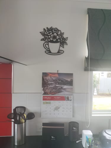 Customer photo review of Floral Teacup Wall Art