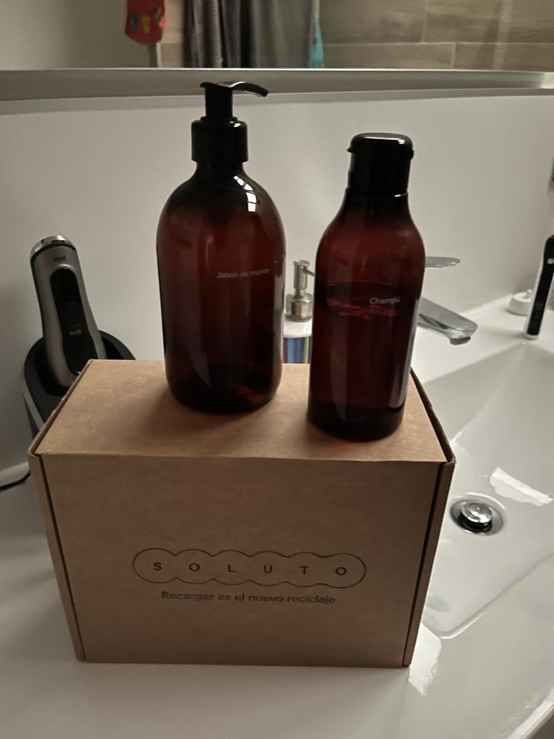 Customer photo review of Botella Soluto Jabón de Manos