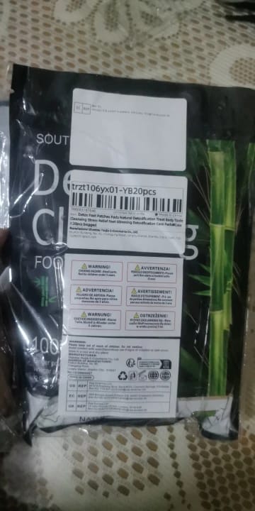 Customer photo review of Bamboo Foot Detox Patches
