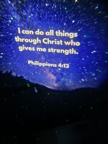 Customer photo review of (KIDS GIFTING BUNDLE) Bible Galaxy Full Set (Bible Jar + Projector)