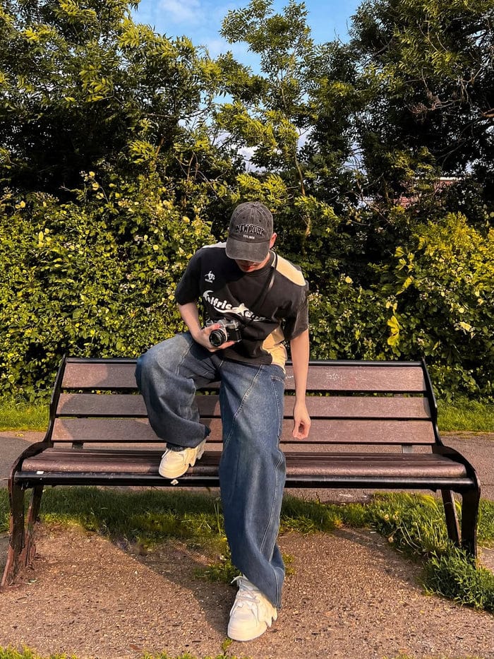 Customer photo review of Aelfric Eden  Baggy Barrel Big Pocket Jeans