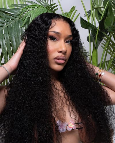 Customer photo review of Water-Inspired Deep Wave Wig 13x4 HD Lace Front with Voluminous 180% Density