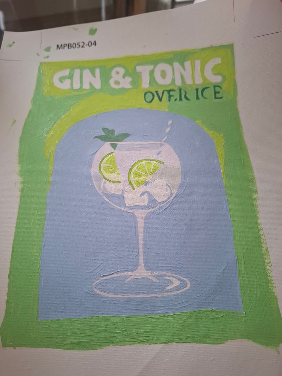 Customer photo review of 6 Mini Paintings - Colorful Cocktail Set