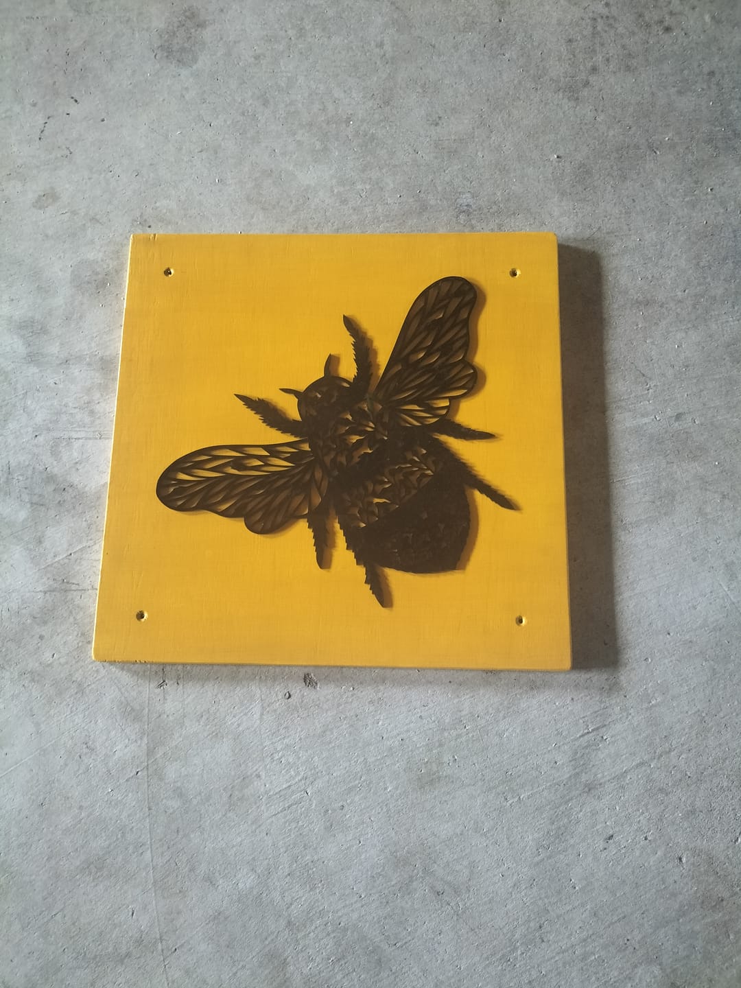 Customer photo review of Floral Bee Wall Art