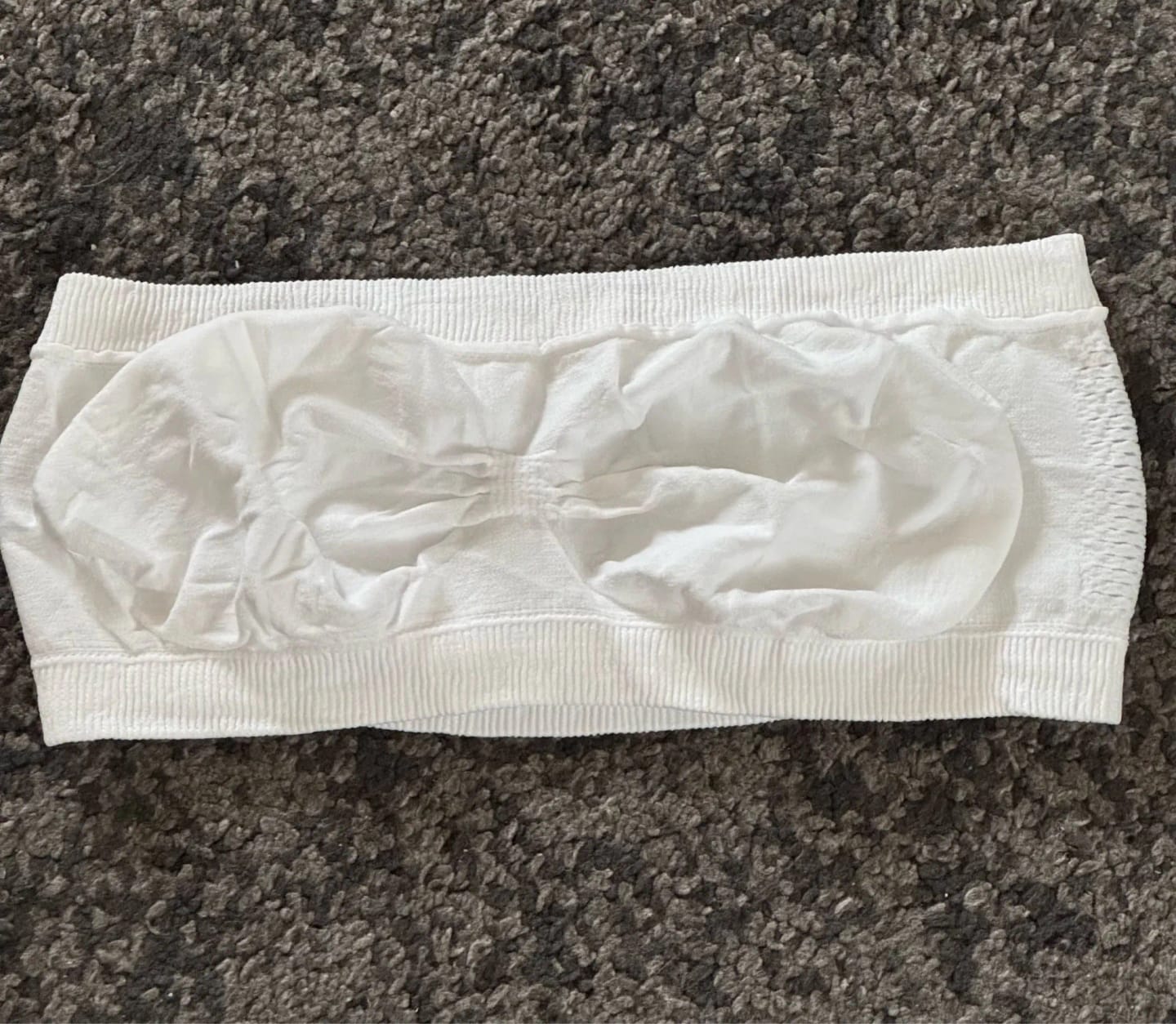 Customer photo review of Breathable Mesh Tube Bra Seamless High Elastic — White | KIMLUD
