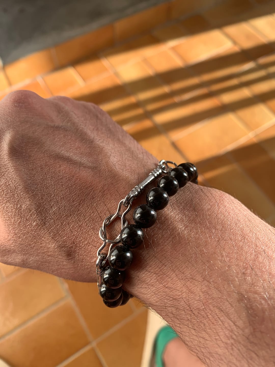 Customer photo review of Bracelet Perles Tourmaline noire