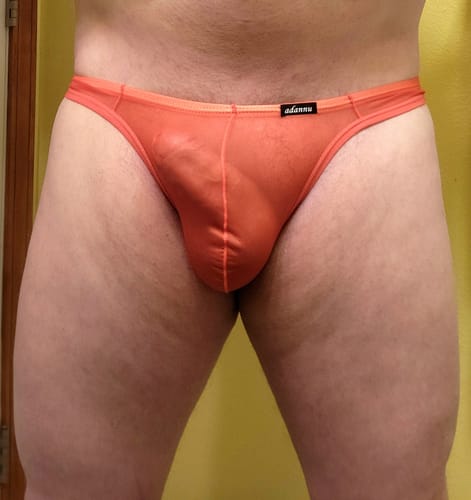 Customer photo review of 2 Pack Men's Sexy Semi-Transparent Thong